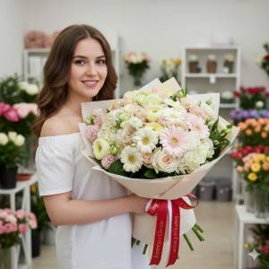 Букет с гиацинтами "Счастливый"