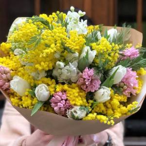 Букет с гиацинтами "Наслаждение"