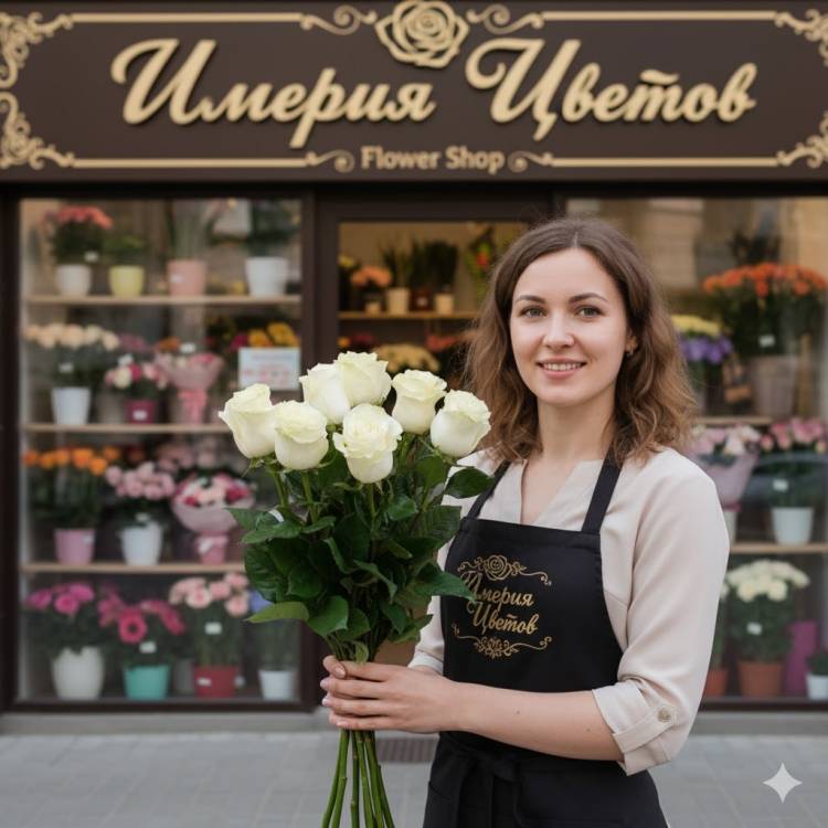 7 белых роз под ленту 7 белых роз под ленту