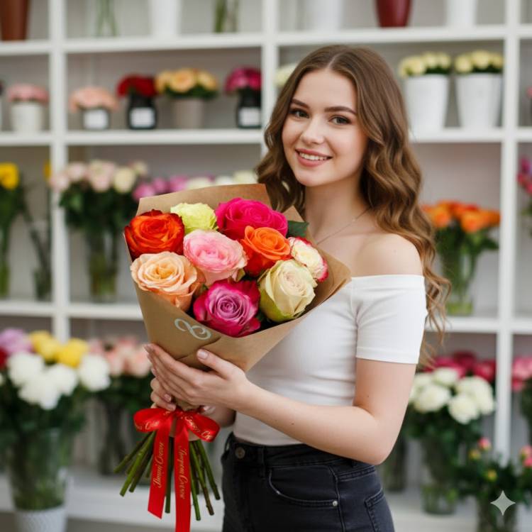 Букет из 9 роз микс Букет из 9 роз микс