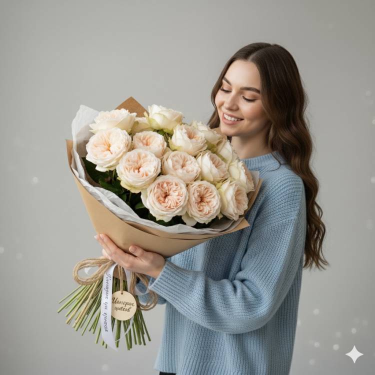 Пионовидные розы Keira "Нежное Прикосновение" Пионовидные розы Keira "Нежное Прикосновение"