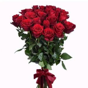 Букет из 25 красных роз 100 см