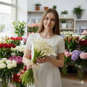 Букет из калл "Белоснежный"