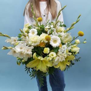 Букет с гладиолусами "Счастье"