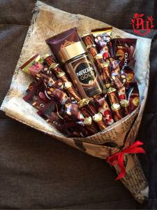 Съедобный мужской букет «Кофейно-шоколадный»