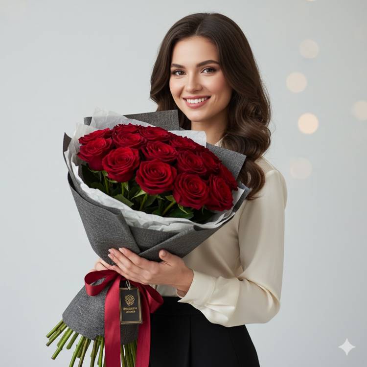 Розы Red Naomi "Бархатная Страсть"