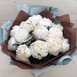 Букет из пионов "Пушистые облака"