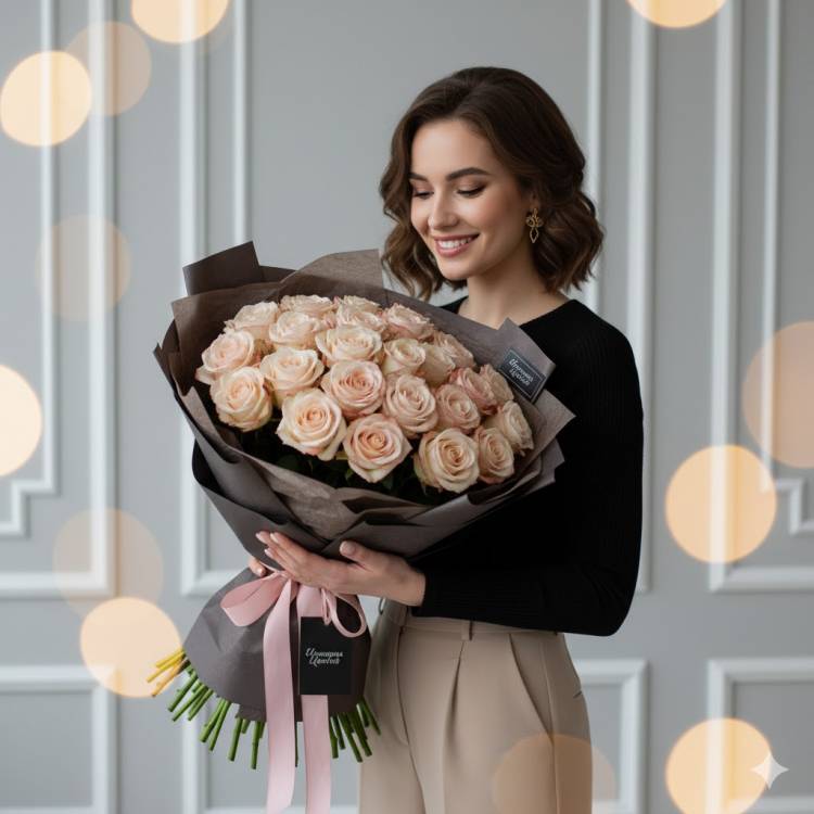 Пионовидные розы Cappuccino Garden "Кофейная Феерия"