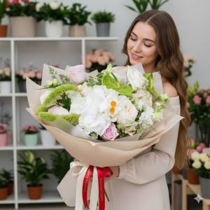 Букет с нарциссами "Свежесть"