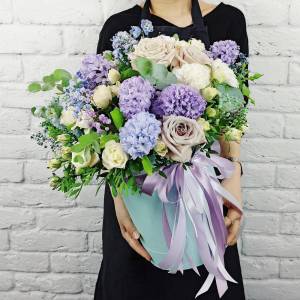 Букет с гиацинтами "Французский поцелуй"